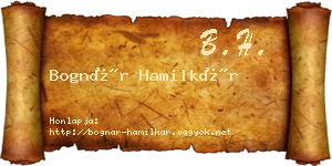 Bognár Hamilkár névjegykártya